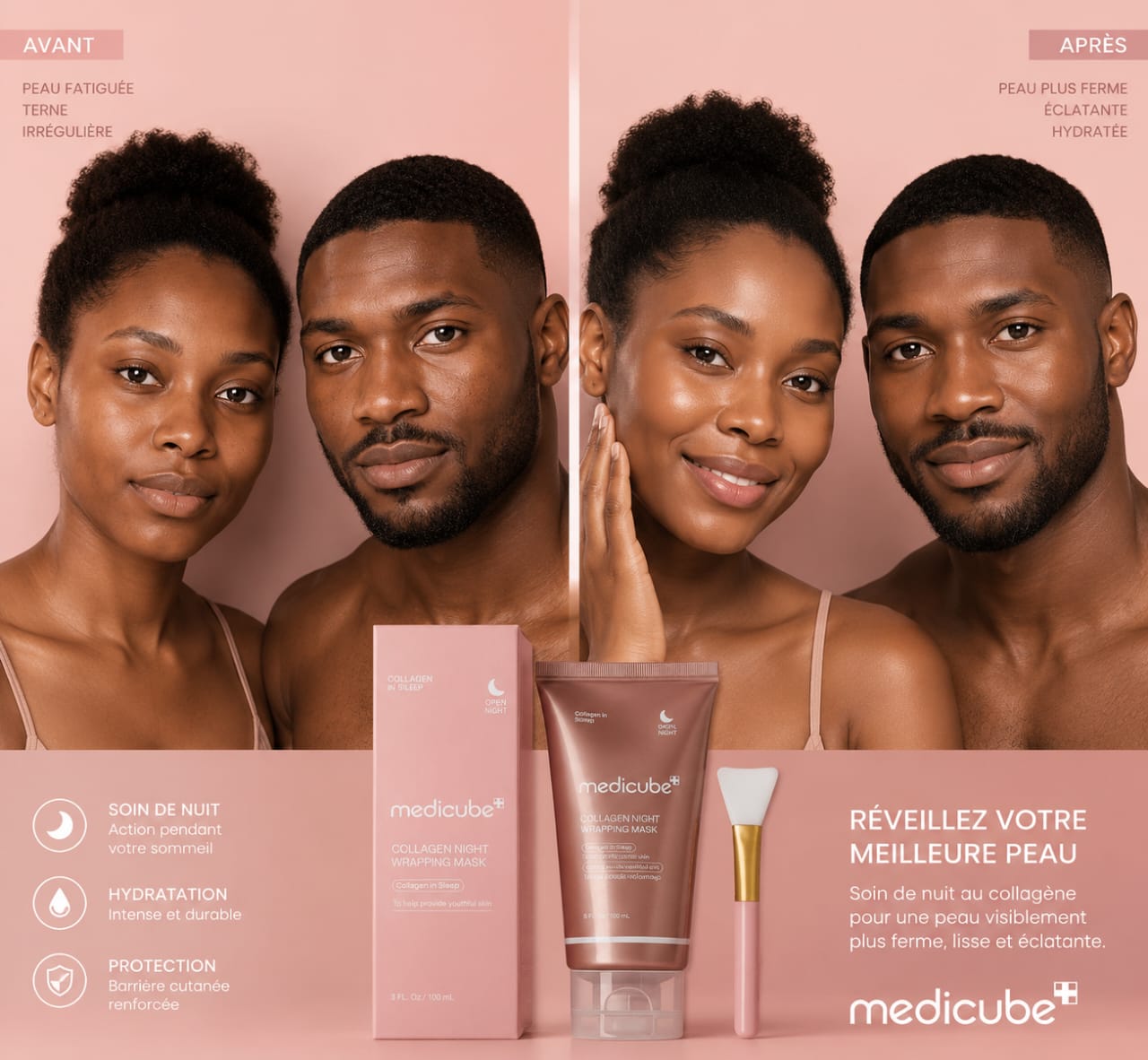 🌙 Medicube Collagen Night Wrapping Mask – Réveillez-vous avec une peau éclatante !
