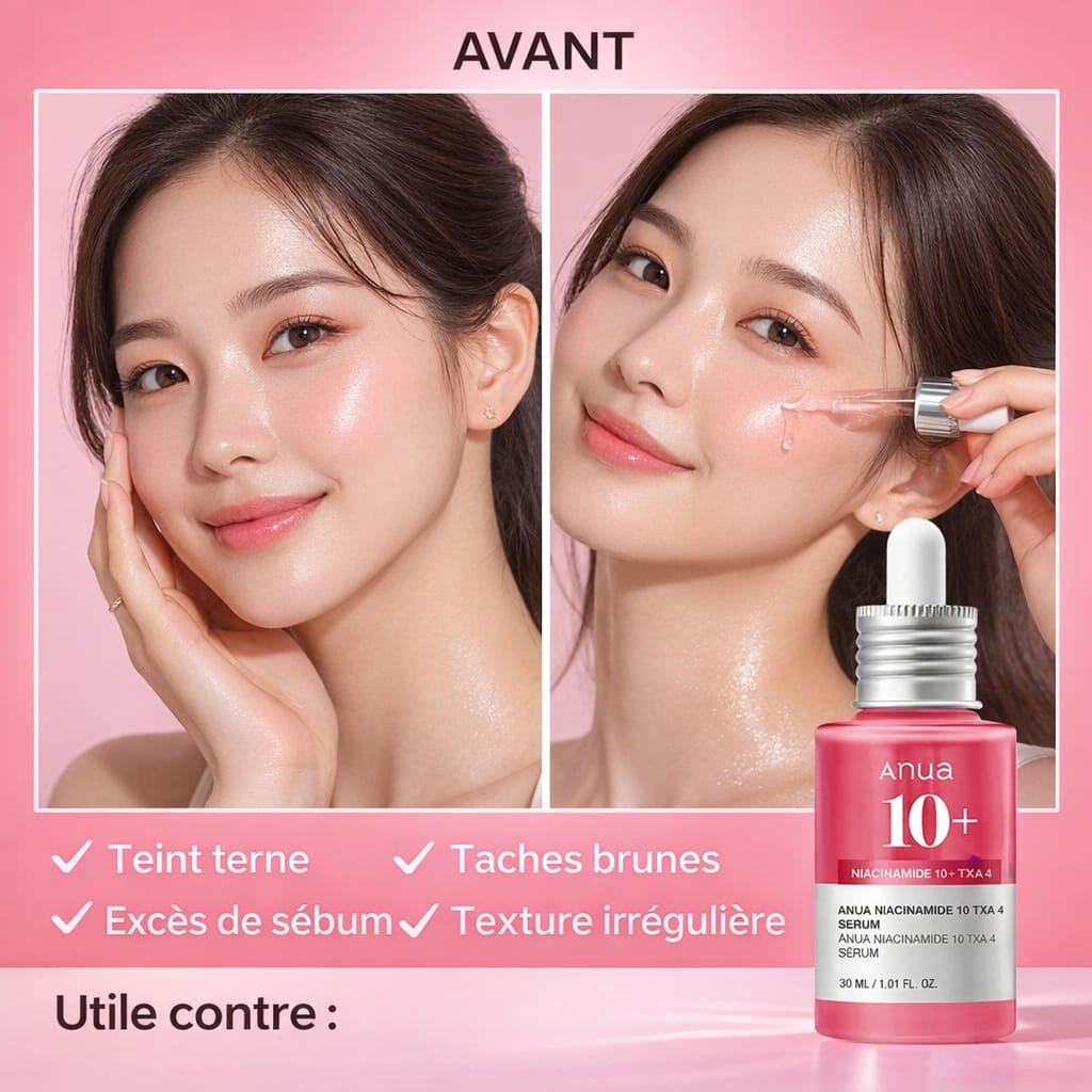 🧴 Sérum Anua original 10+ Niacinamide & TXA – Votre peau plus lumineuse en 7 jours