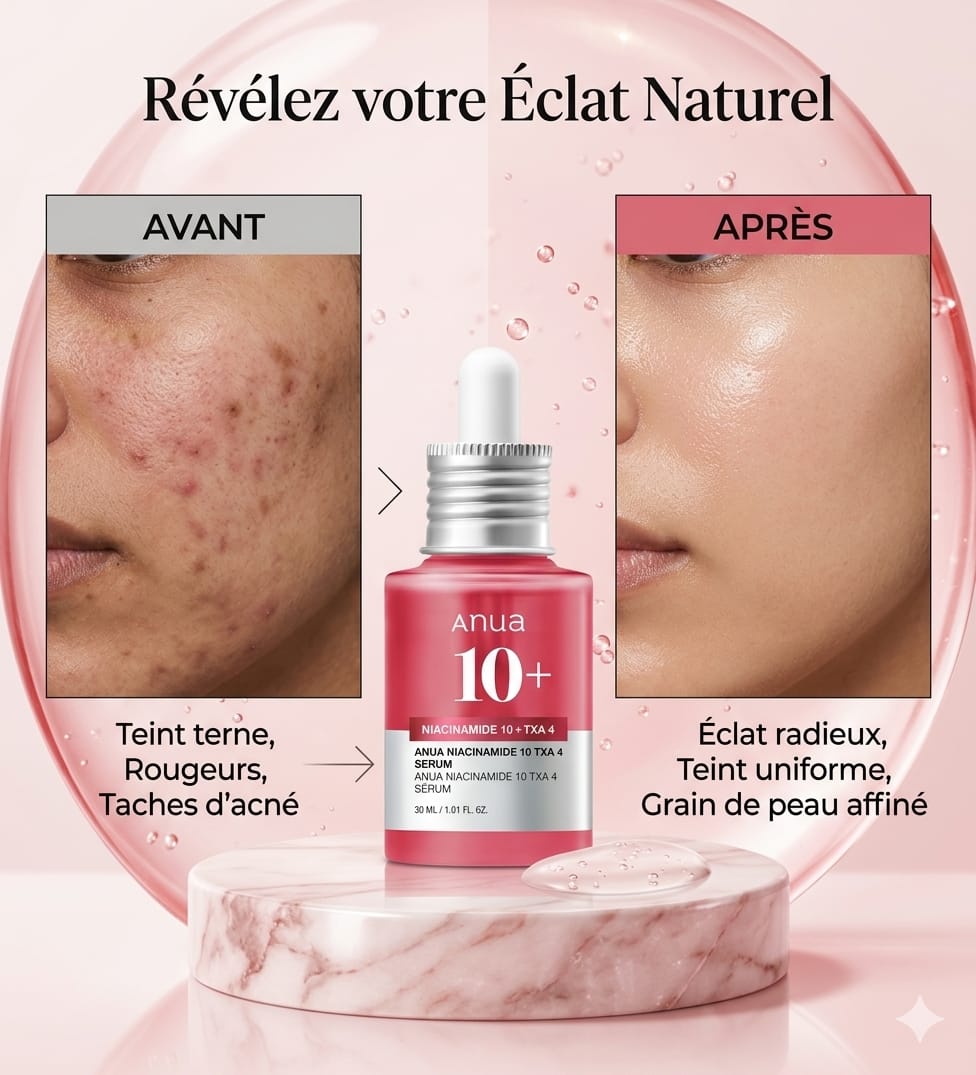 🧴 Sérum Anua original 10+ Niacinamide & TXA – Votre peau plus lumineuse en 7 jours