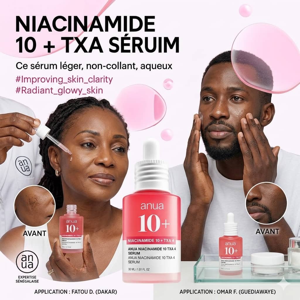 🧴 Sérum Anua original 10+ Niacinamide & TXA – Votre peau plus lumineuse en 7 jours